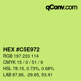 Color code: HEX #C5E972 | qconv.com