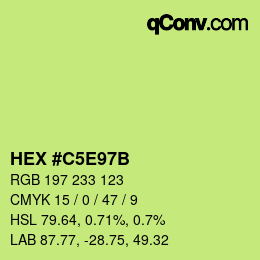 Farbcode: HEX #C5E97B | qconv.com