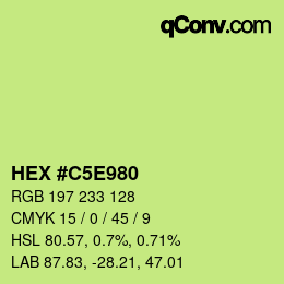 カラーコード: HEX #C5E980 | qconv.com