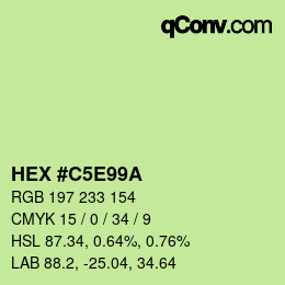 Color code: HEX #C5E99A | qconv.com