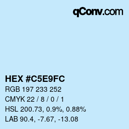 Color code: HEX #C5E9FC | qconv.com