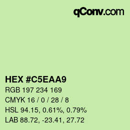 Color code: HEX #C5EAA9 | qconv.com