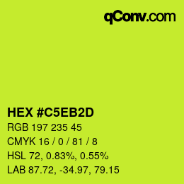 Color code: HEX #C5EB2D | qconv.com