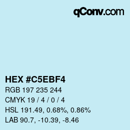 カラーコード: HEX #C5EBF4 | qconv.com