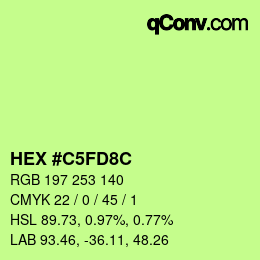 Color code: HEX #C5FD8C | qconv.com
