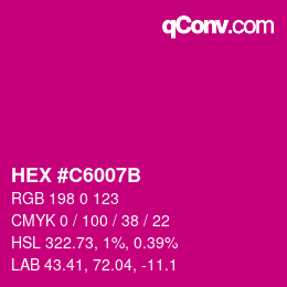 Color code: HEX #C6007B | qconv.com