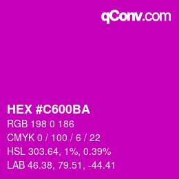 Color code: HEX #C600BA | qconv.com