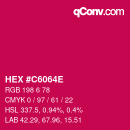 Color code: HEX #C6064E | qconv.com