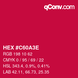 Color code: HEX #C60A3E | qconv.com