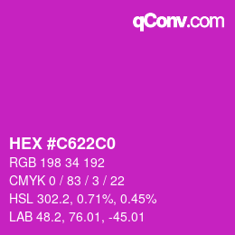 カラーコード: HEX #C622C0 | qconv.com