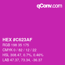 Color code: HEX #C623AF | qconv.com