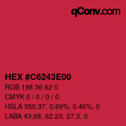 Color code: HEX #C6243E00 | qconv.com