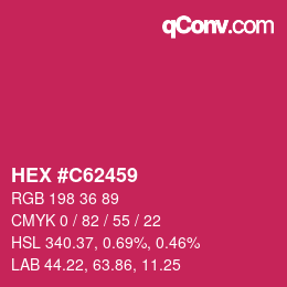 Color code: HEX #C62459 | qconv.com