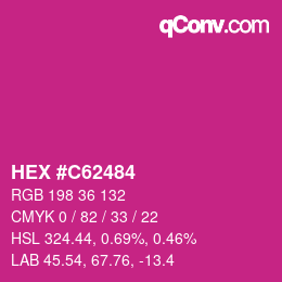 Farbcode: HEX #C62484 | qconv.com