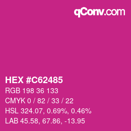 Color code: HEX #C62485 | qconv.com