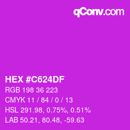 Color code: HEX #C624DF | qconv.com