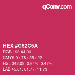 Color code: HEX #C62C5A | qconv.com