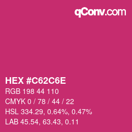 Color code: HEX #C62C6E | qconv.com