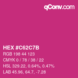 Color code: HEX #C62C7B | qconv.com
