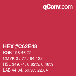 Color code: HEX #C62E48 | qconv.com