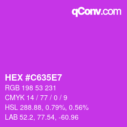 Color code: HEX #C635E7 | qconv.com