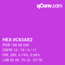 カラーコード: HEX #C63AE2 | qconv.com