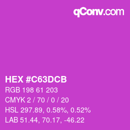 Color code: HEX #C63DCB | qconv.com