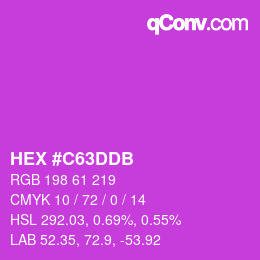 Color code: HEX #C63DDB | qconv.com