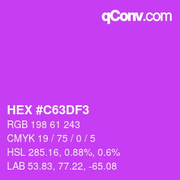 Color code: HEX #C63DF3 | qconv.com