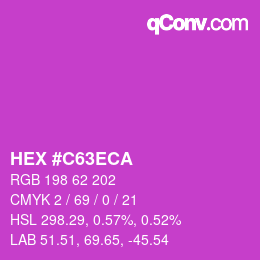 カラーコード: HEX #C63ECA | qconv.com