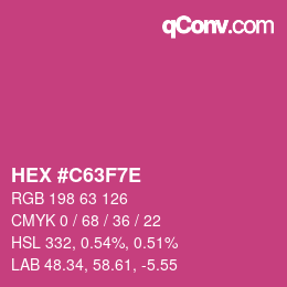 Color code: HEX #C63F7E | qconv.com