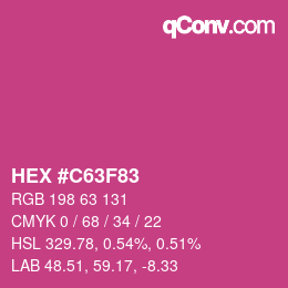 Farbcode: HEX #C63F83 | qconv.com