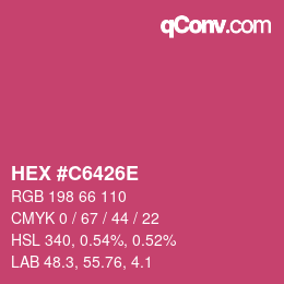 Color code: HEX #C6426E | qconv.com