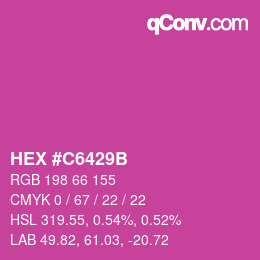 Color code: HEX #C6429B | qconv.com