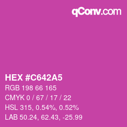 Color code: HEX #C642A5 | qconv.com