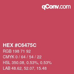 Color code: HEX #C6475C | qconv.com