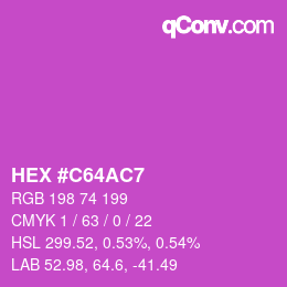 Color code: HEX #C64AC7 | qconv.com