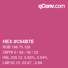 Color code: HEX #C64B7E | qconv.com