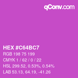 Color code: HEX #C64BC7 | qconv.com