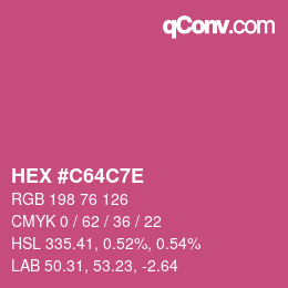 Color code: HEX #C64C7E | qconv.com