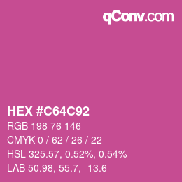 Color code: HEX #C64C92 | qconv.com
