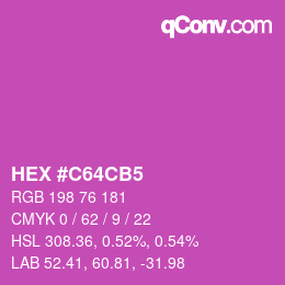 Color code: HEX #C64CB5 | qconv.com