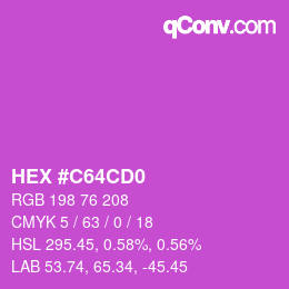 カラーコード: HEX #C64CD0 | qconv.com