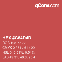 Color code: HEX #C64D4D | qconv.com