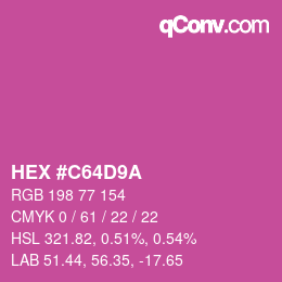 Color code: HEX #C64D9A | qconv.com