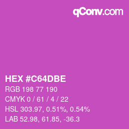 Color code: HEX #C64DBE | qconv.com