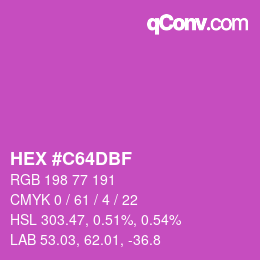 カラーコード: HEX #C64DBF | qconv.com