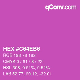 颜色代码: HEX #C64EB6 | qconv.com