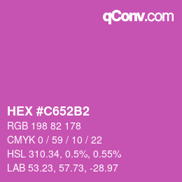 カラーコード: HEX #C652B2 | qconv.com