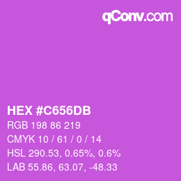カラーコード: HEX #C656DB | qconv.com